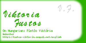 viktoria fustos business card