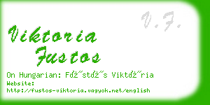 viktoria fustos business card